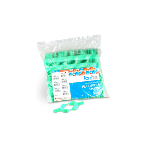 Dharma Research 56-00193 Ionite Dual Arch Fluoride Trays Pedo Green 100/Pk Dharma Research 56-00193 Ionite Dual Arch Fluoride Trays Pedo Green 100/Pk